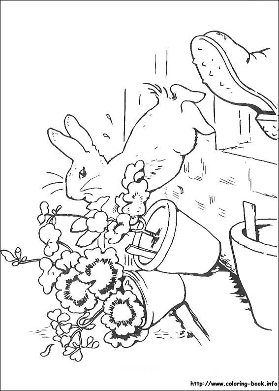 Peter rabbit coloring picture
