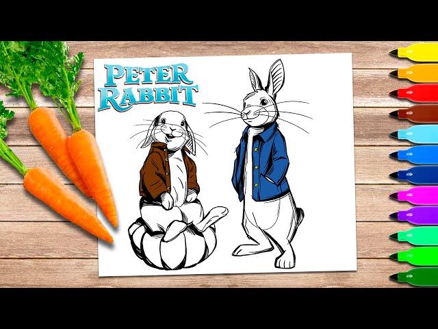 Peter rabbit and benjamin bunny coloring pages