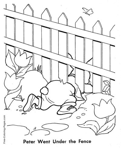 Peter rabbit story coloring pages