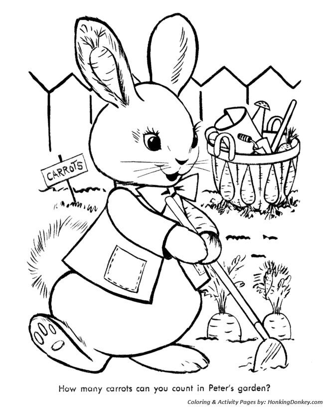 Peter cottontail coloring pages