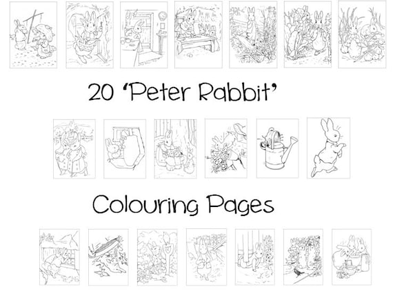 Peter rabbit colouring book pack x a sheets original beatrix potter designs rainy day holiday craft for children