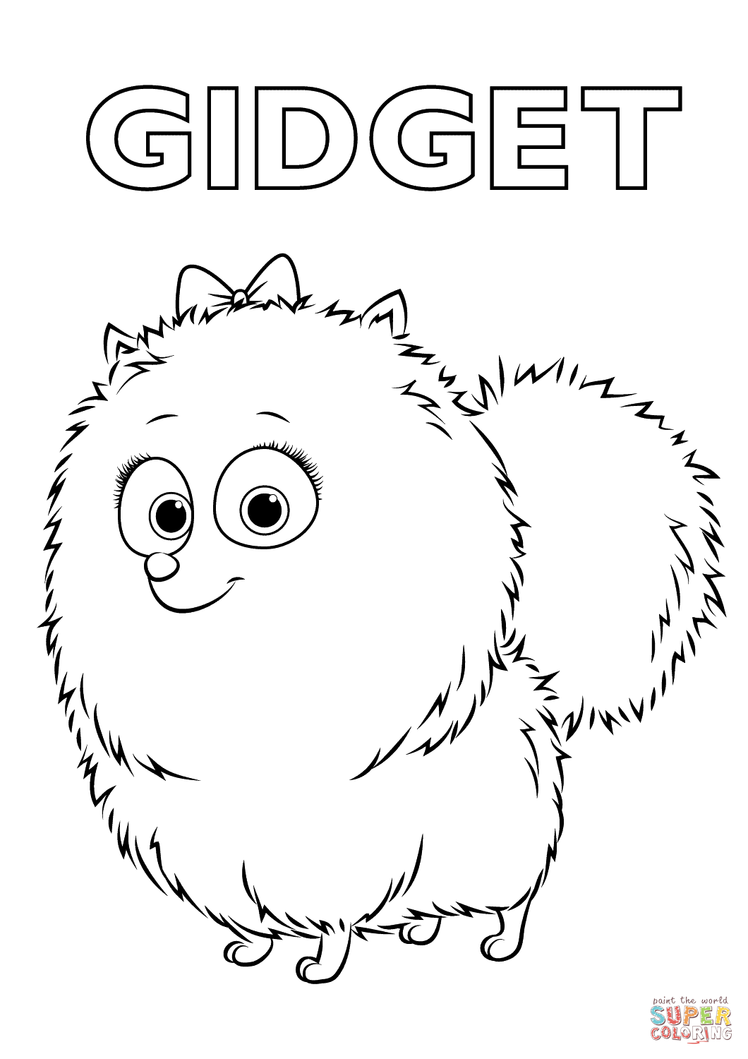 Gidget from the secret life of pets coloring page free printable coloring pages