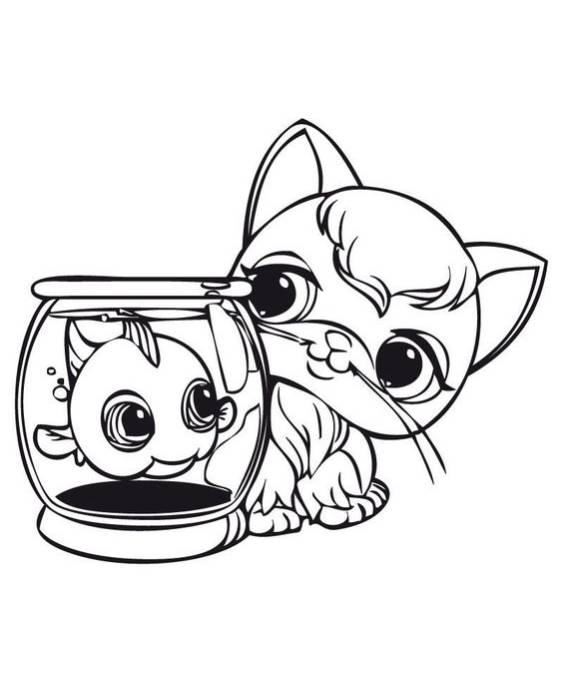 Free easy to print littlest pet shop coloring pages