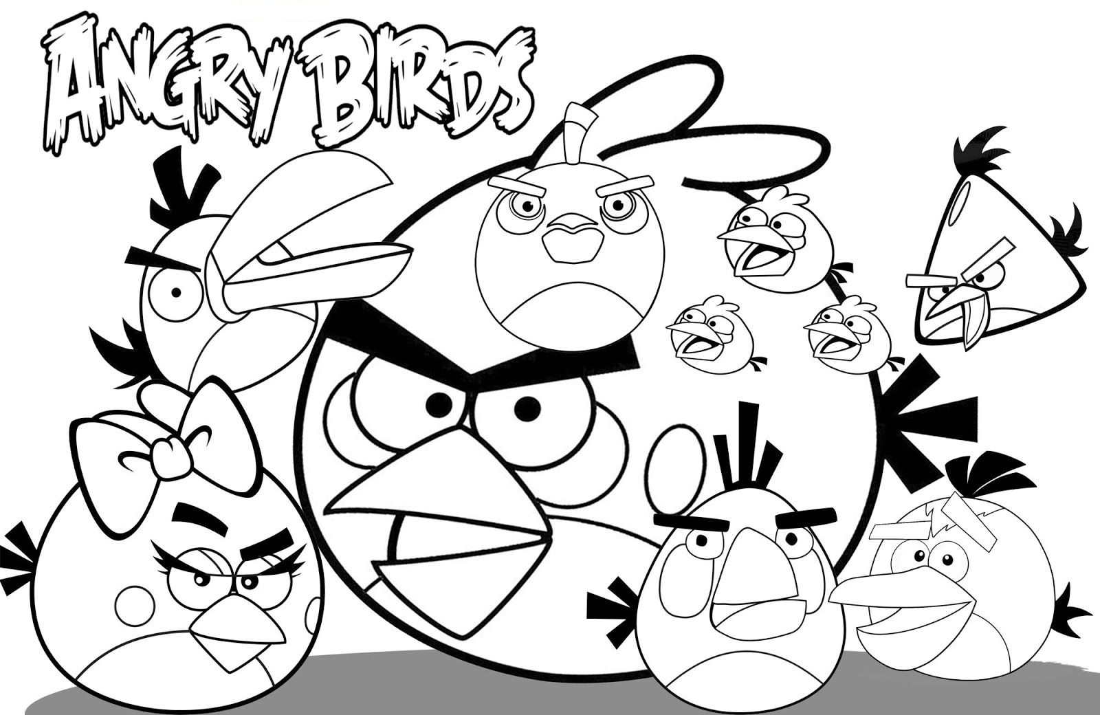 Free printable angry bird coloring pages for kids