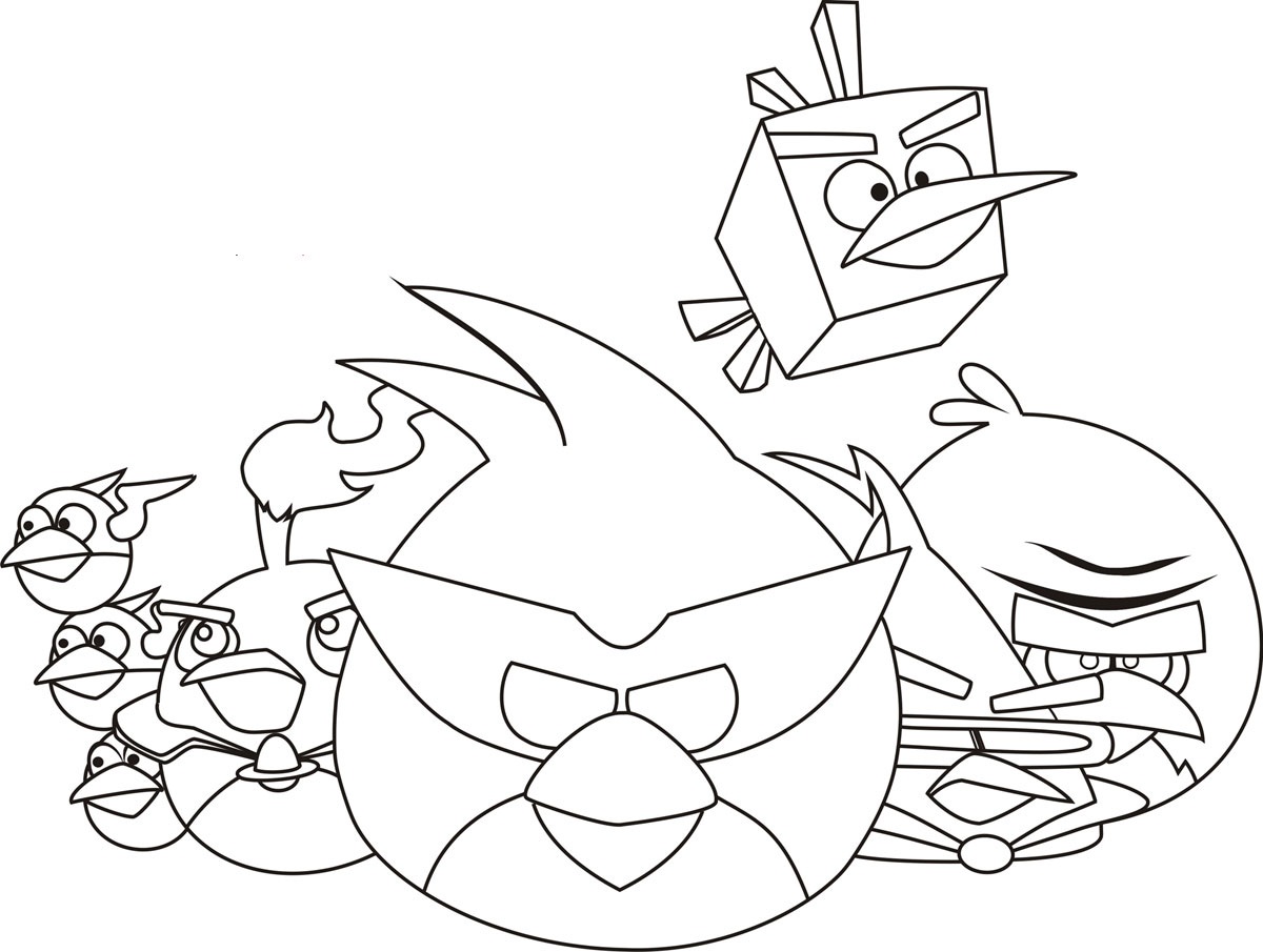 Free printable angry bird coloring pages for kids