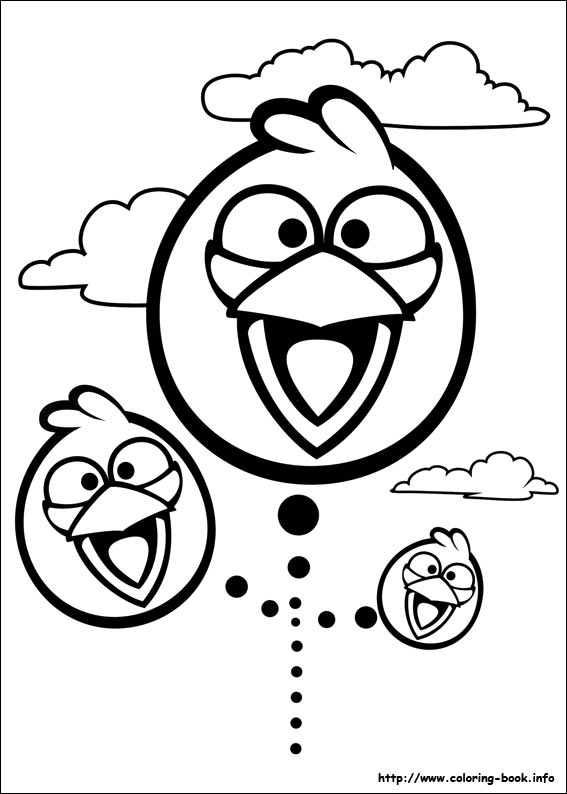 Angry birds coloring picture