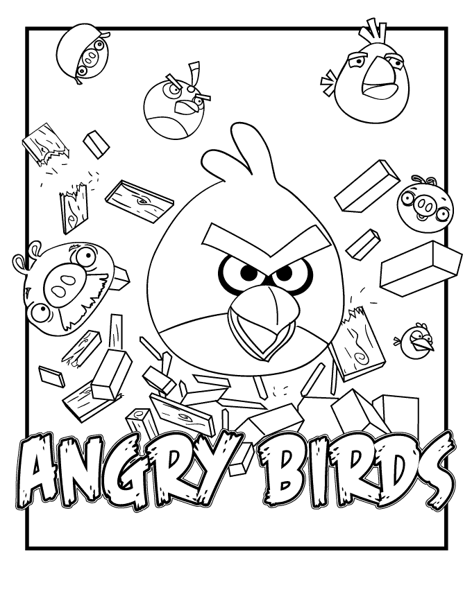 Free printable angry bird coloring pages for kids