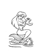 Dibujos de la sirenita para colorear