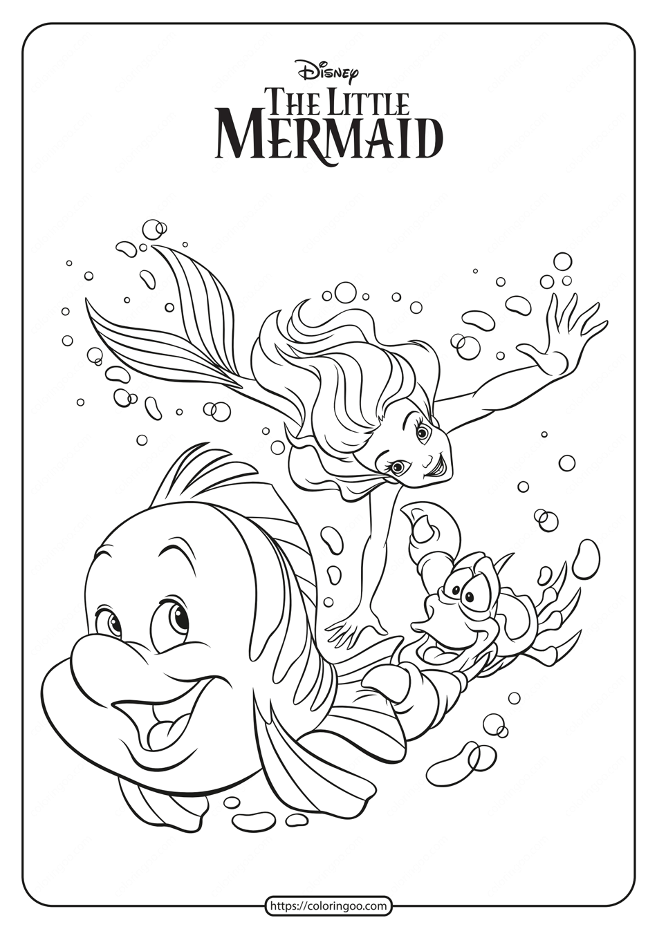 Ariel flounder and sebastian coloring pages mermaid coloring pages mermaid coloring the little mermaid