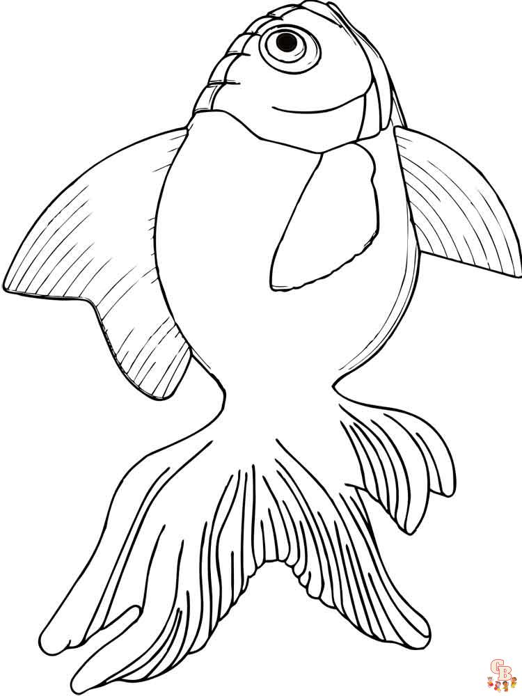 Diversiãn con goldfish coloring pages gratis imprimible y fãcil para niãos