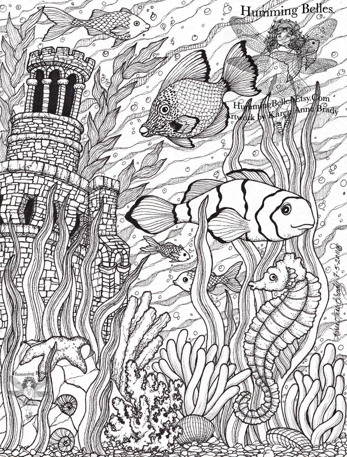 Free printable adult coloring pages animal coloring pages adult coloring pages fish coloring page