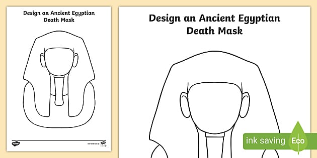 Egyptian mask template design an egyptian mask activity