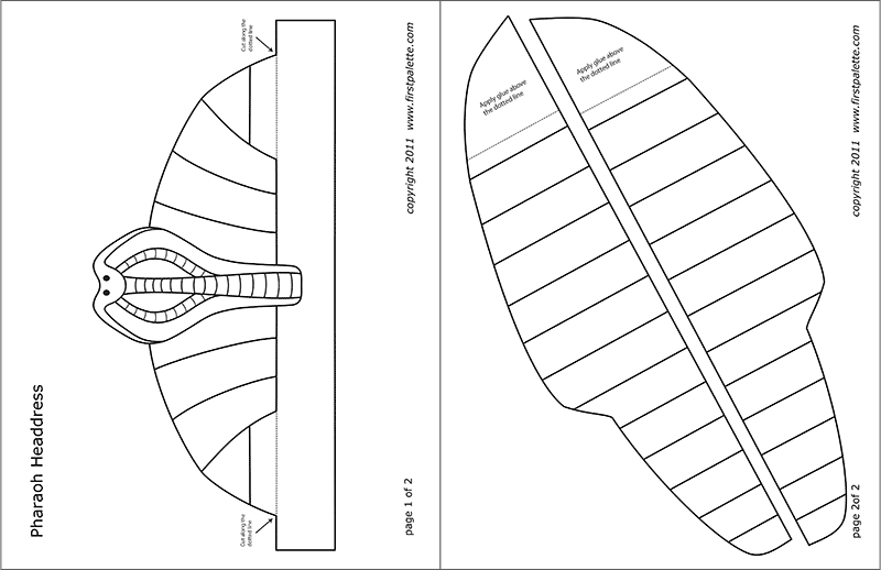 Pharaoh headdress templates free printable templates coloring pages