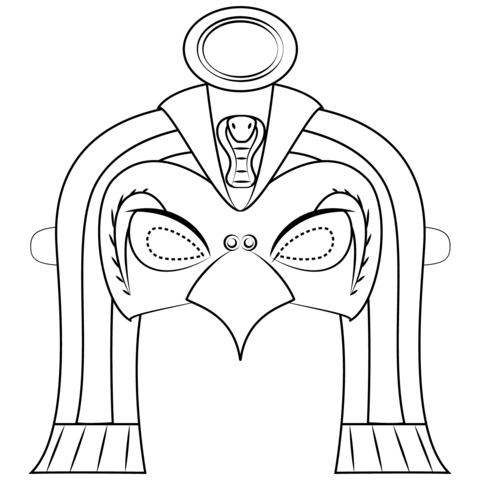Egyptian god ra mask coloring page free printable coloring pages