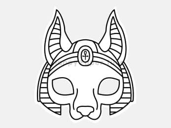 Anubis mask egypt printable paper template