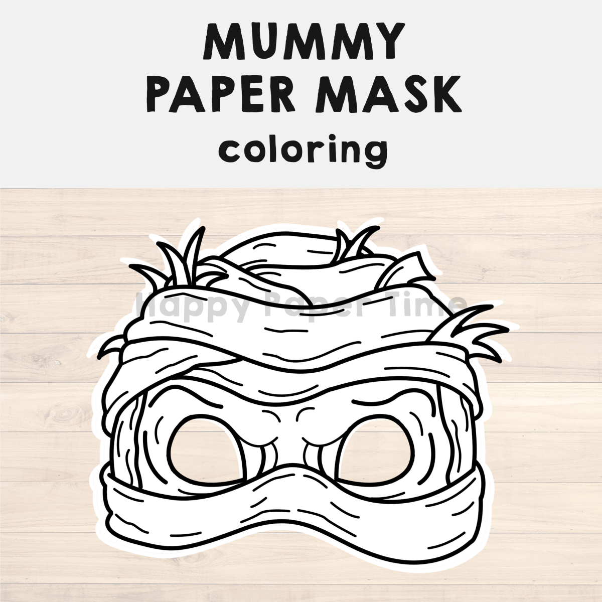 Mummy paper mask printable ancient egypt coloring craft activity costume made by teachers