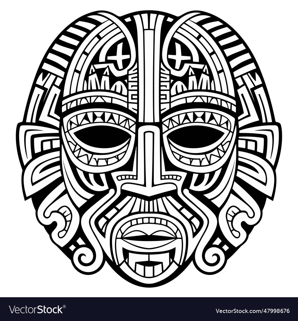 Cartoon ancient egyptian pharaoh face mask vector image