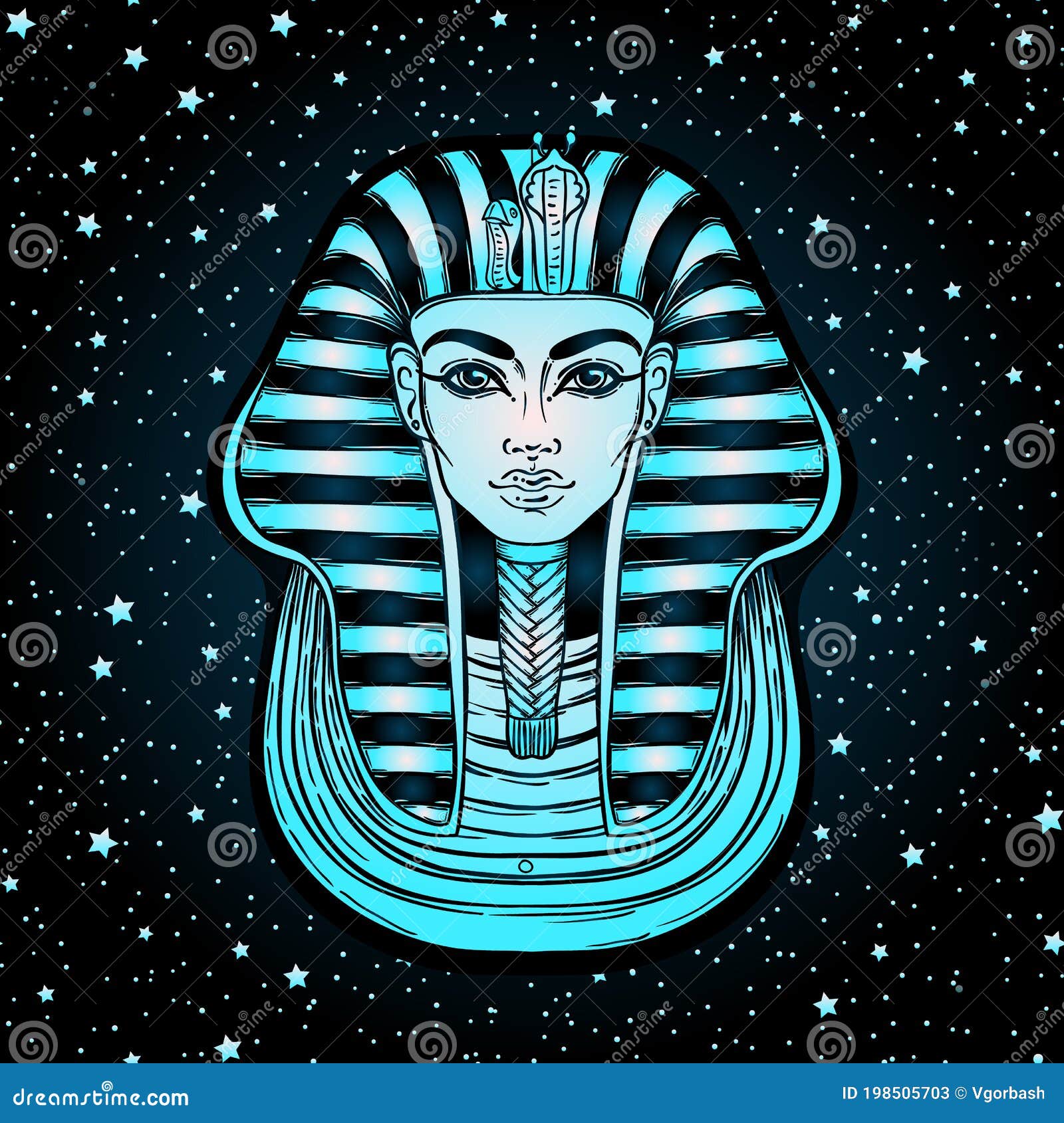 King tutankhamun mask ancient egyptian pharaoh hand