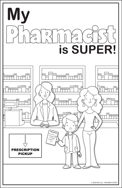 My pharmacist is super color me poster