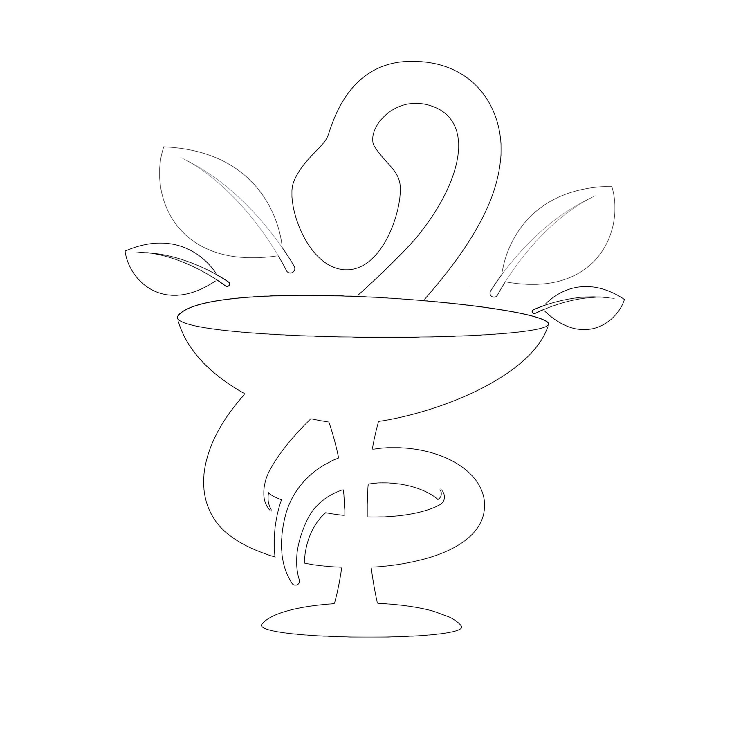 Pharmacy emblem coloring page