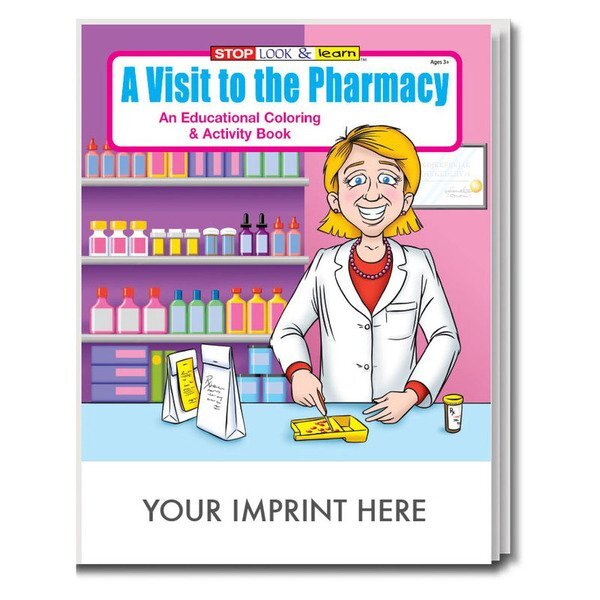 A visit to the pharmacy coloring activity book health promotions now