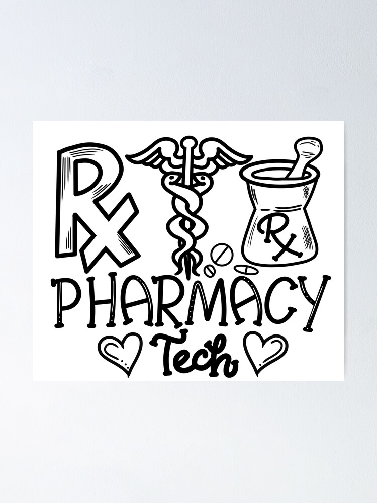 Pharmacy technician poster for sale by thedesignworm