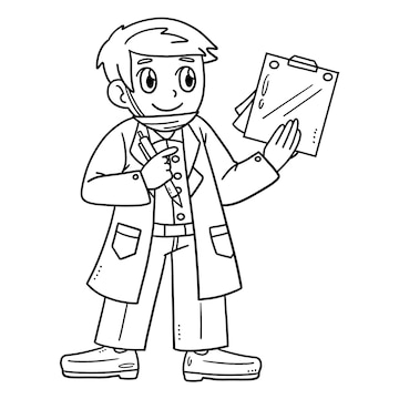 Premium vector isolated coloring page for kids