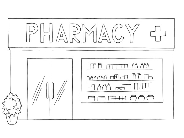 Drug store front royalty