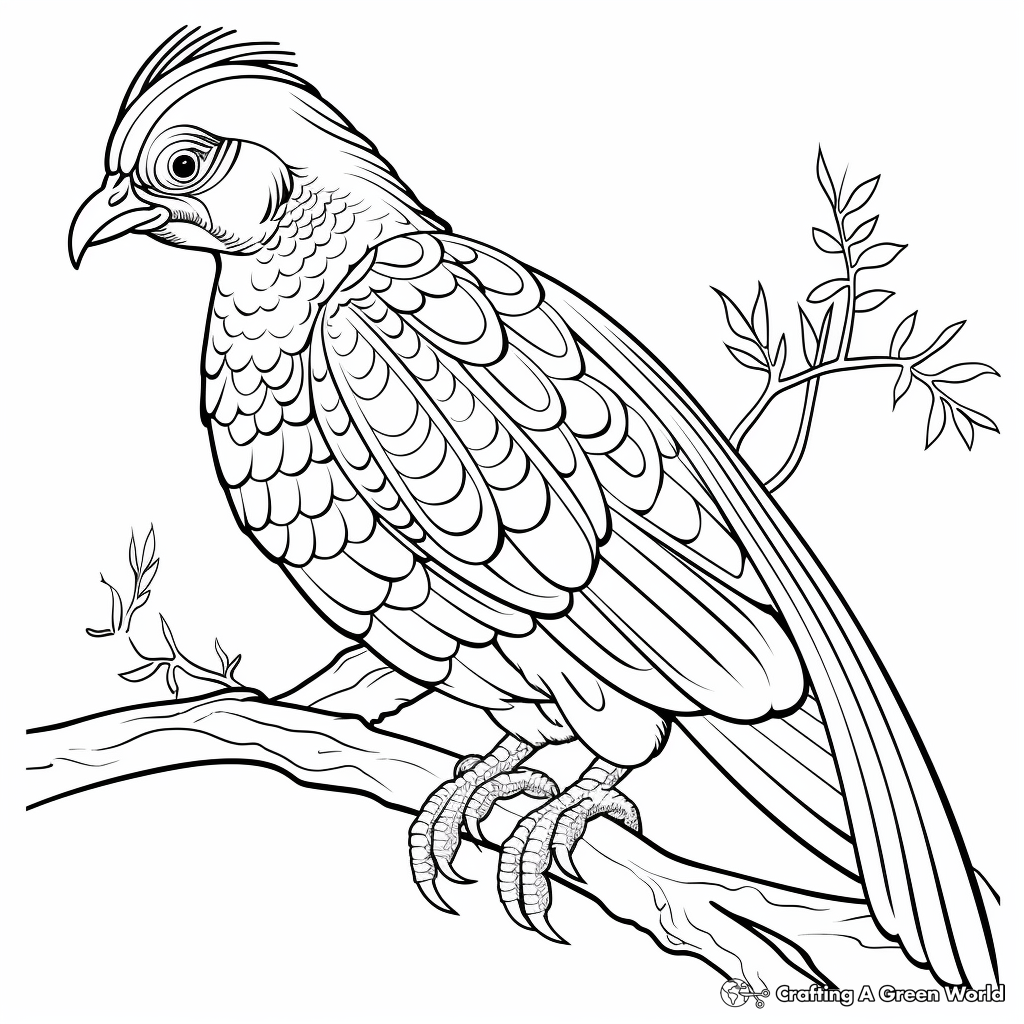 Pheasant coloring pages