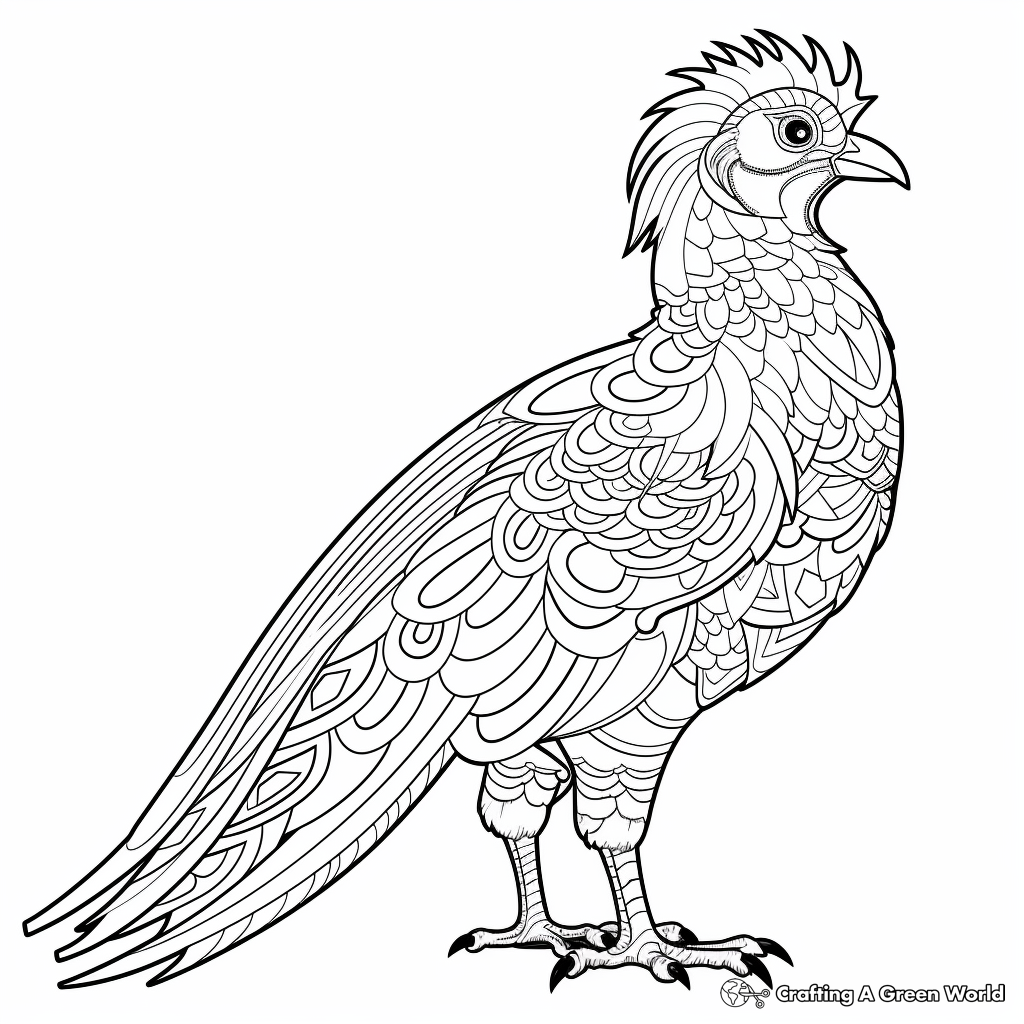 Pheasant coloring pages