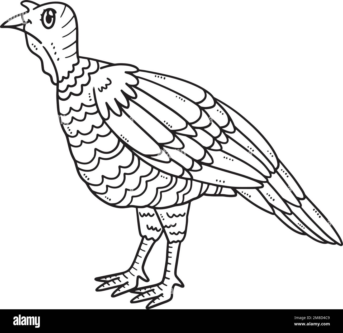 Mother turkey isolated coloring page for kids stock vector image art