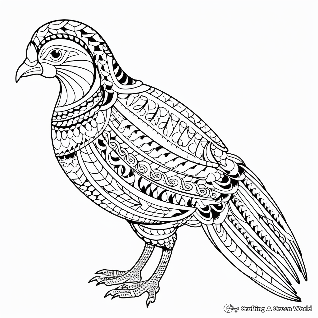 Pheasant coloring pages