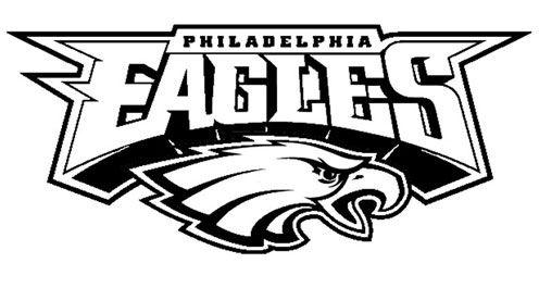 Black and white philadelphia eagles logo