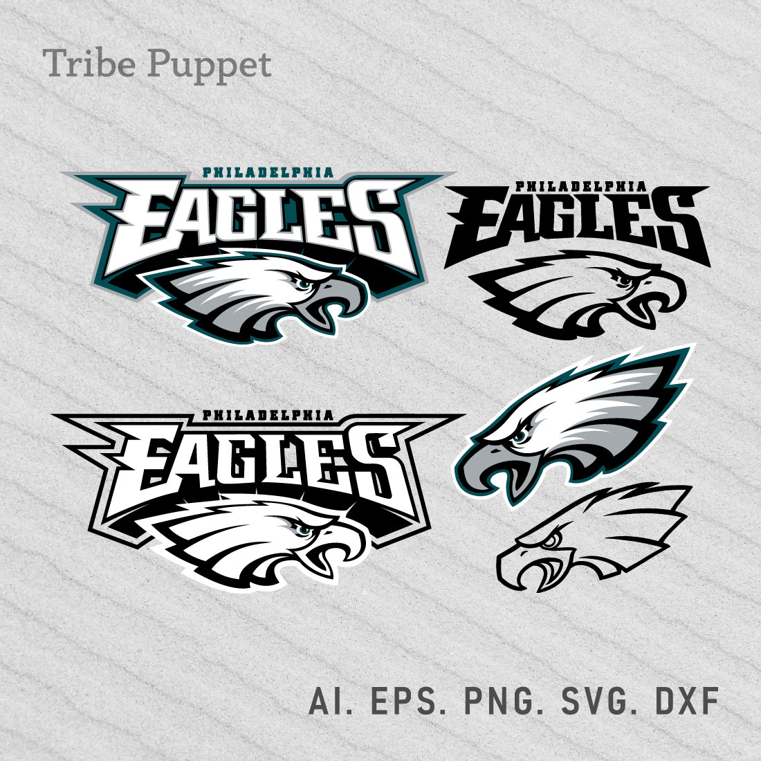 Philadelphia eagles vector sets
