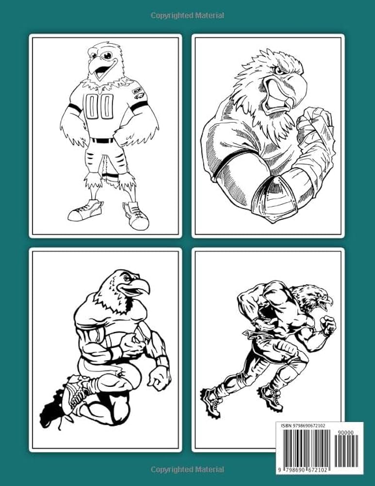 Philadelphia eagles coloring book coloring books for adult philadelphia eagles gill clayton books