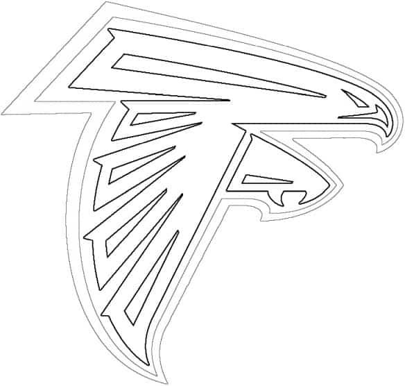 Atlanta falcons logo coloring page