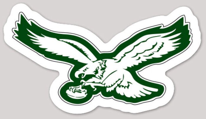 Philadelphia eagles white retro logo available multiple sizes sticker del