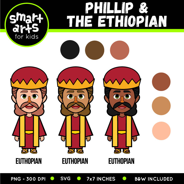 Phillip and the ethiopian clip art