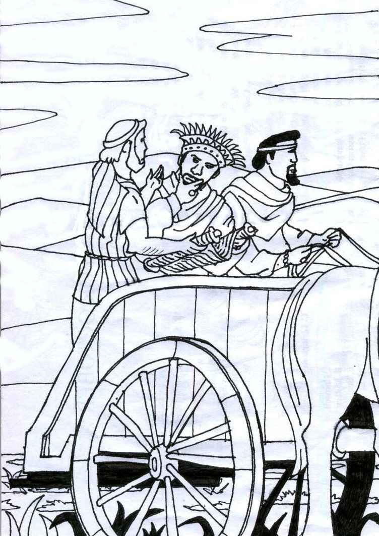 Philip and the ethiopian by riverking on deviantart sunday school coloring pages sunday school coloring sheets bible study for kids