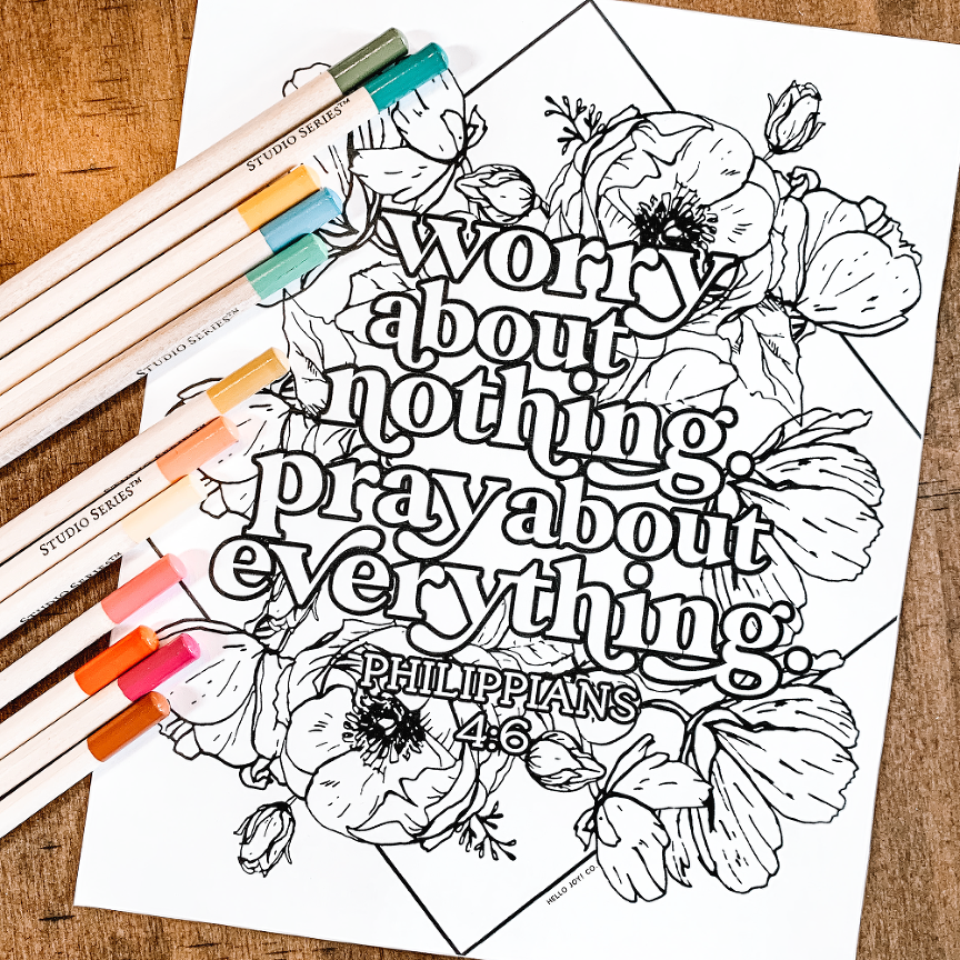Instant download â philippians coloring page hello joy co