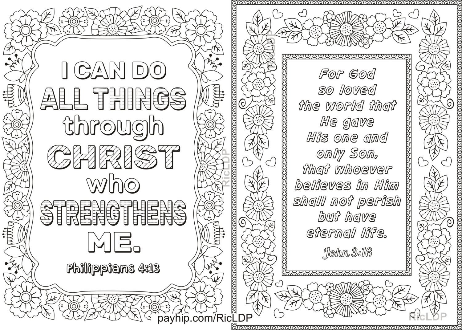 Bible coloring pages set