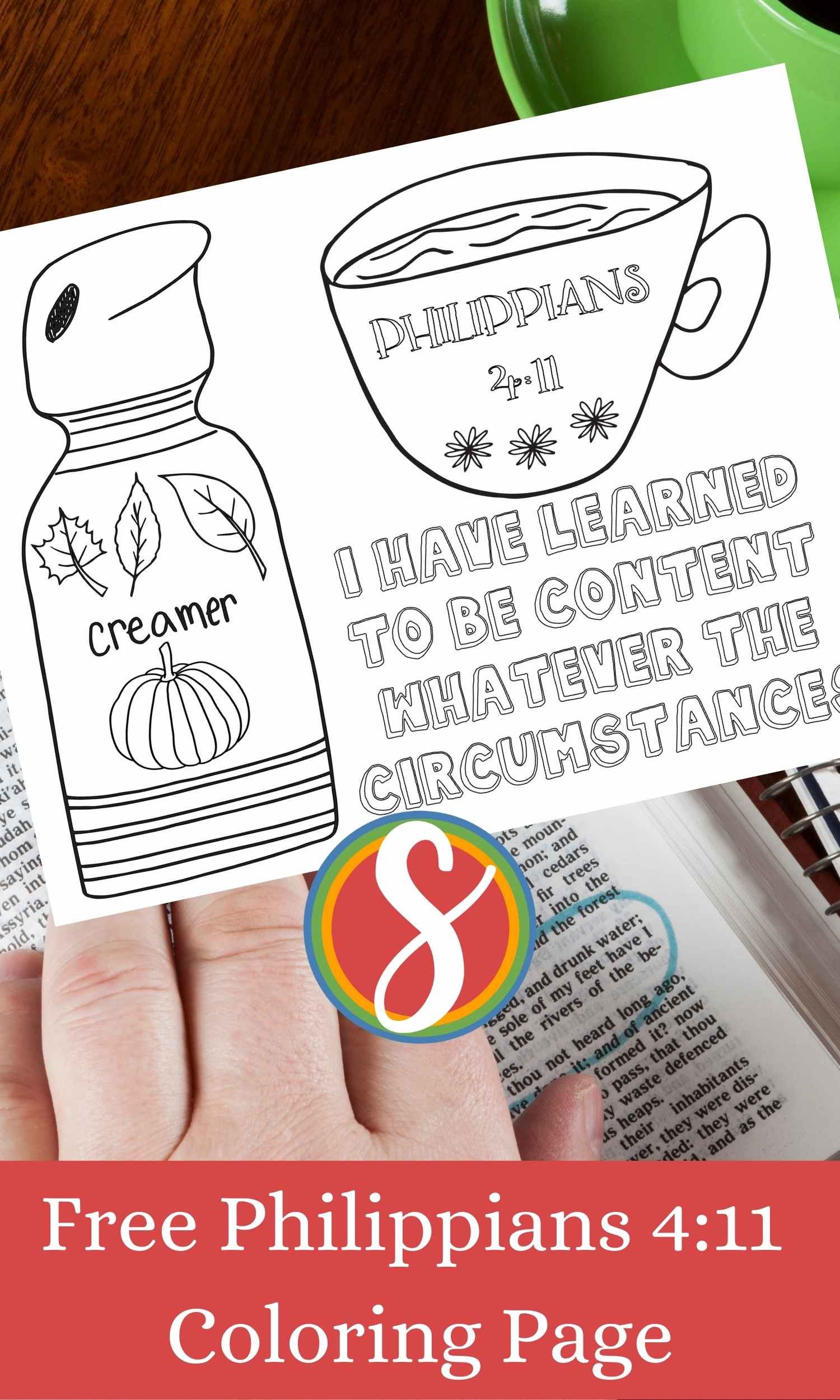 Free philippians scripture coloring pages