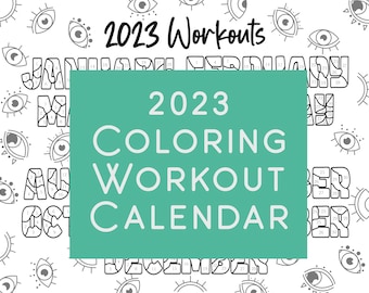 Coloring workout calendar evil eye download now