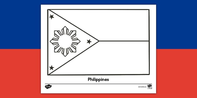 Philippines flag coloring sheet teacher made