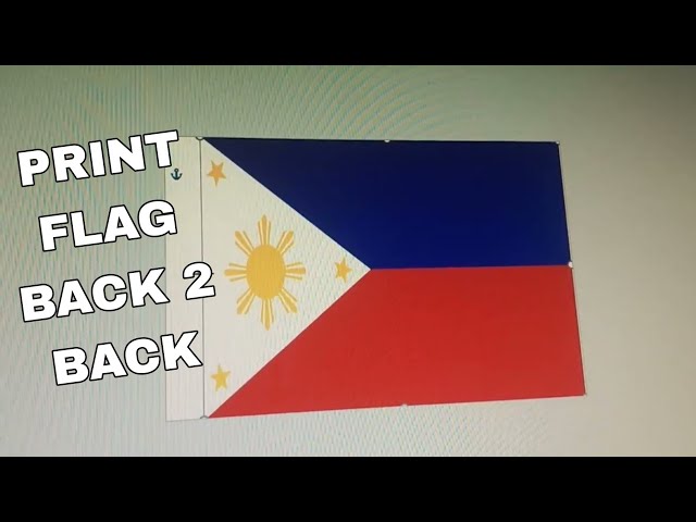 Print a flag back to back paper