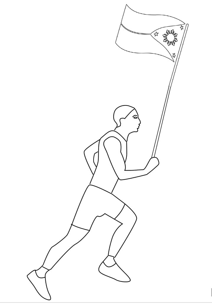 Philippines flag coloring page