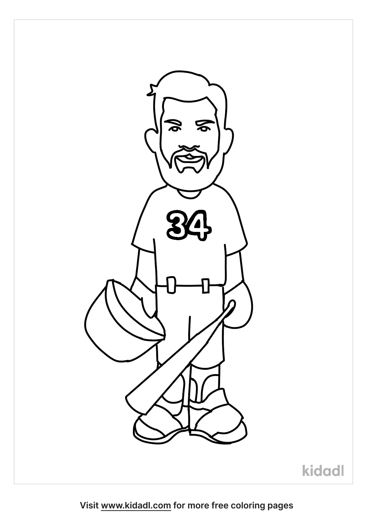 Free bryce harper coloring page coloring page printables
