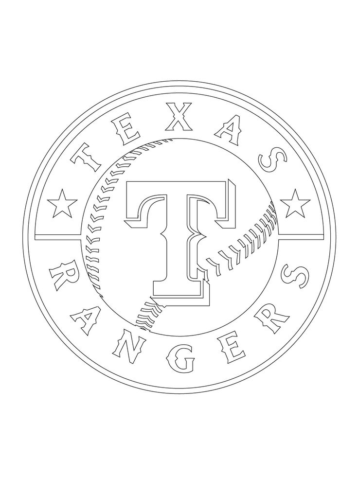 Texas rangers logo baseball coloring pages texas rangers logo coloring pages