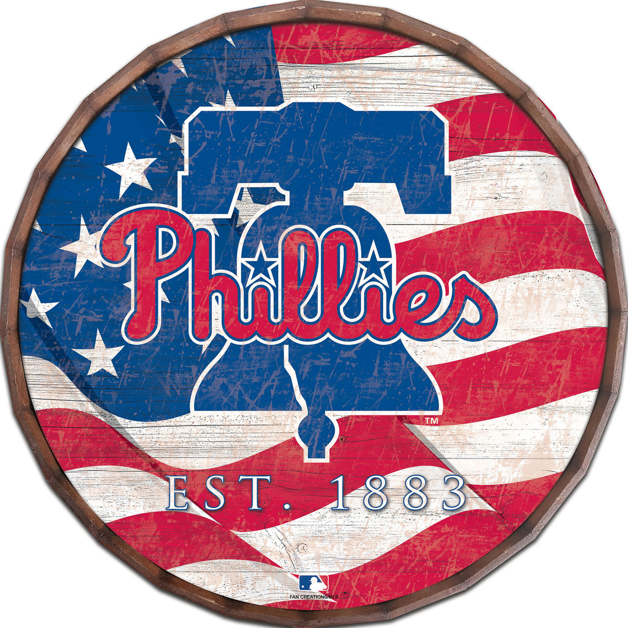 Philadelphia phillies flag barrel top