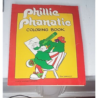 Rare vintage phillie phanatic coloring book new uncoloredãebayå èªæµ
